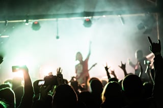 Rock concert audience